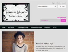 Tablet Screenshot of finderskeepershome.com